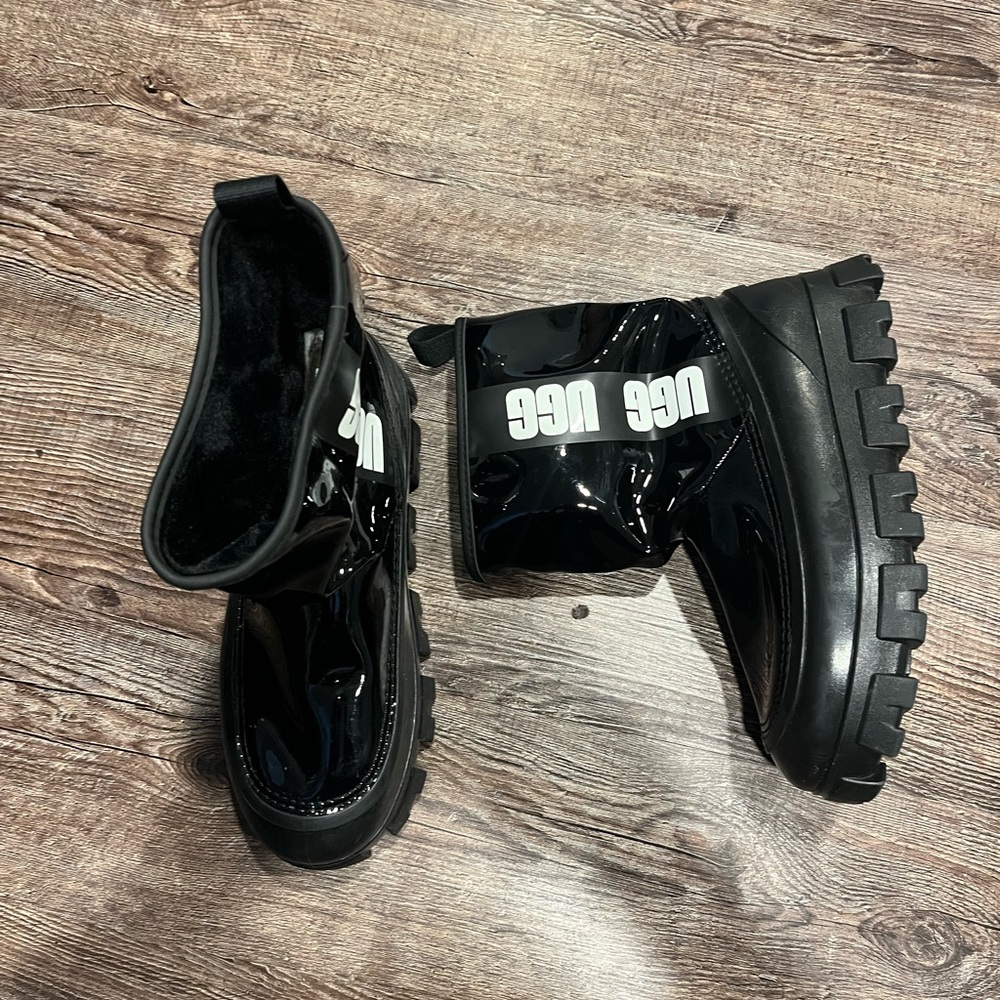 UGG Black Patent Leather Boots